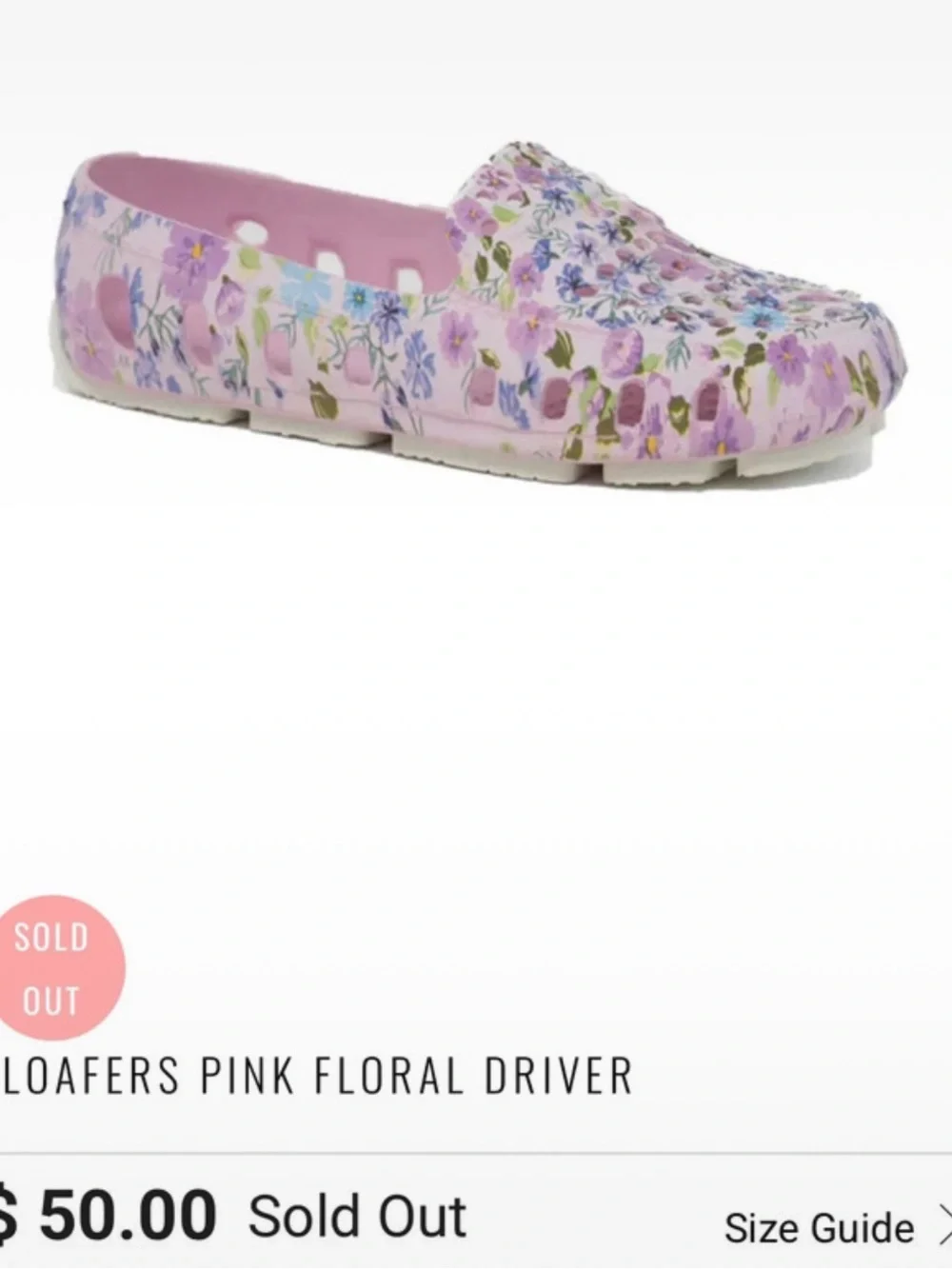 Toddler Floafers Pastel Pink Floral Slip-On